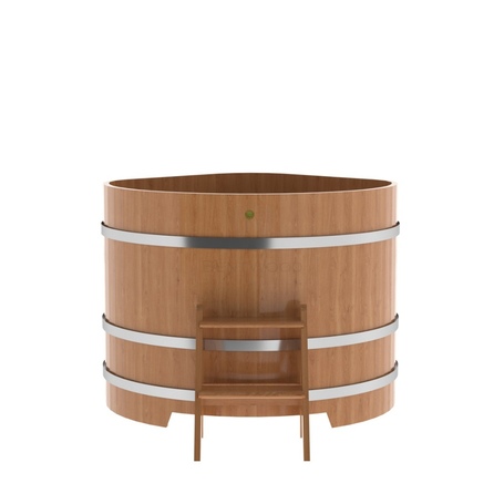 BentWood угловая из дуба (1,19 х1,19 м.), h=1 м. Натуральная Премиум купель фото  фото - 4