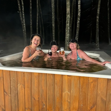 Купель Фурако Polar Spa ELITE QUATTRO 200 квадратная с интегрированной печью для 6-8 человек (термососна темная) фото  фото - 13
